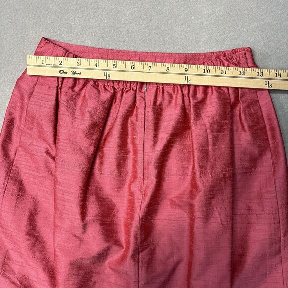 100% Raw Silk Barbie Core‎ VTG Watters & Watters 2-piece 80's pink formal dress - Picture 13 of 14